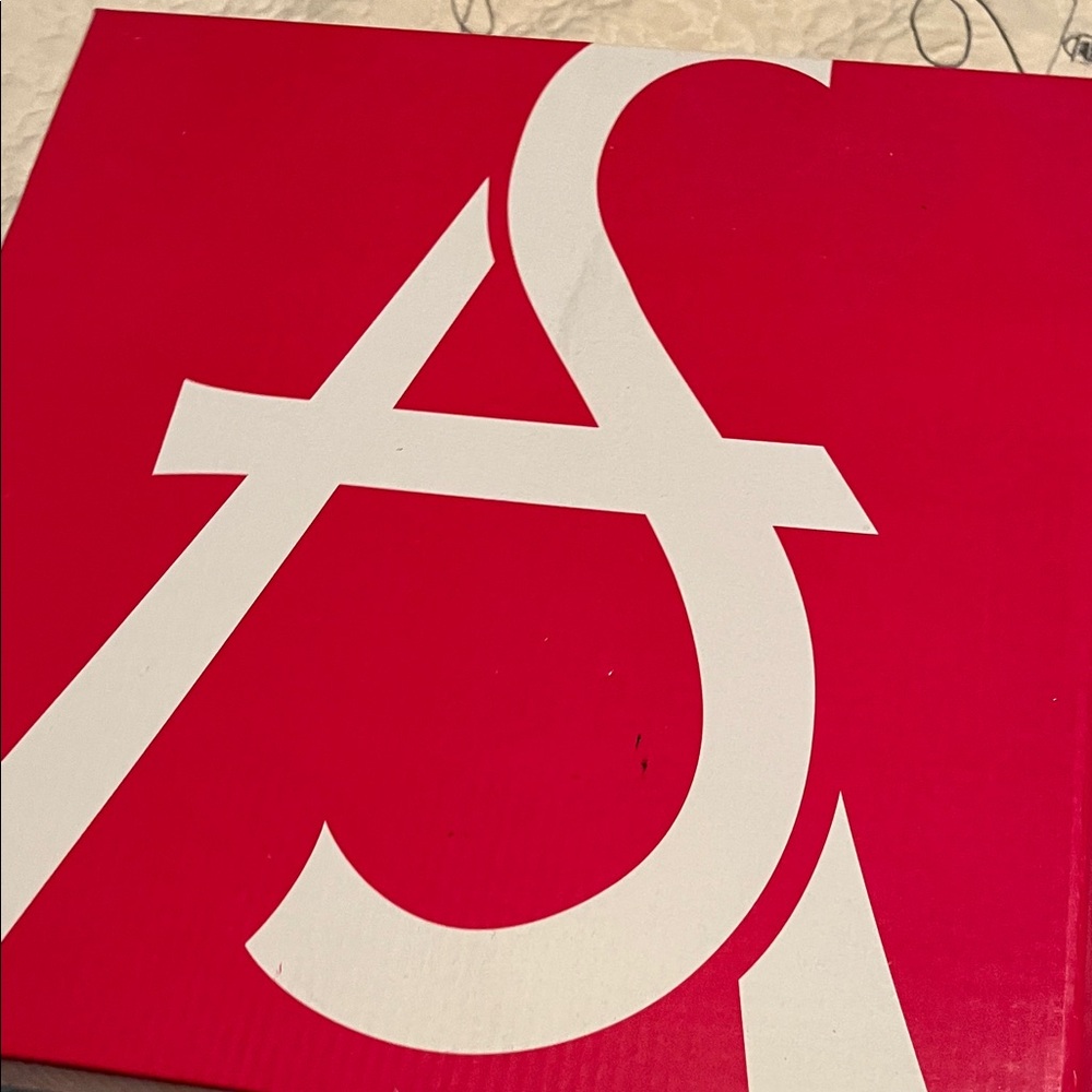 Ashley Stewart Red and White Logo Box
